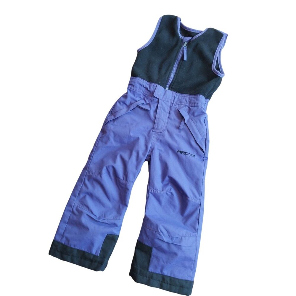ARCTIX KIDS INSULATED SNOW BIB OVERALLS PURPLE BLACK Size 3T